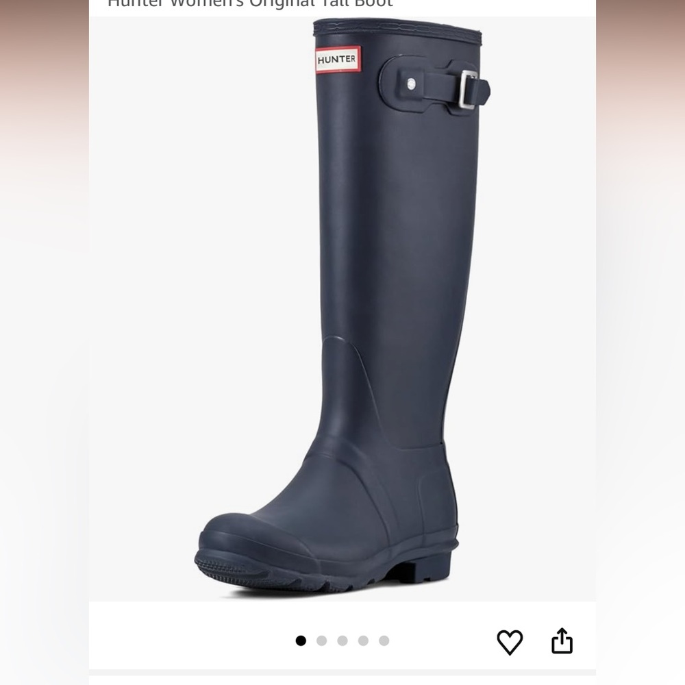 Hunter Women's Tall Blue Rain Boots